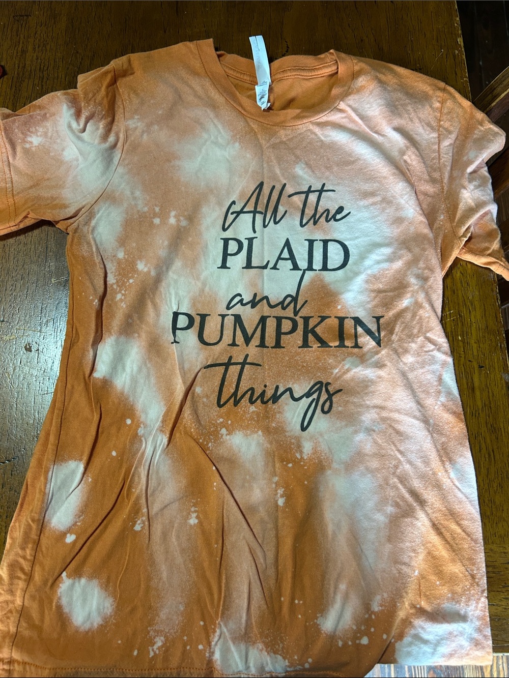 Orange 'All the Plaid and Pumpkin Things' Graphic Tee